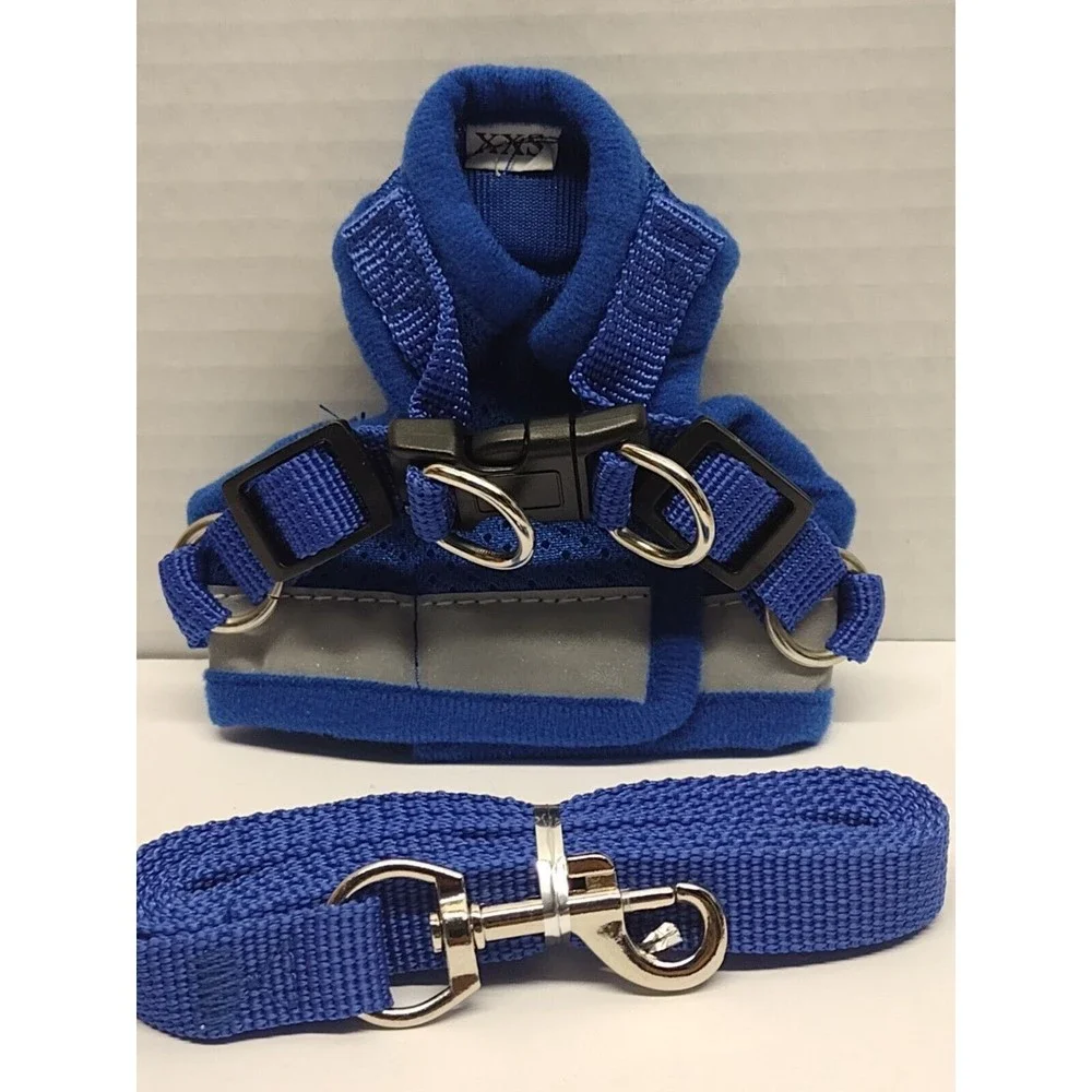 Cat Harnesses and Puppy Harness with Leashes Set, Size XXS on Pink.